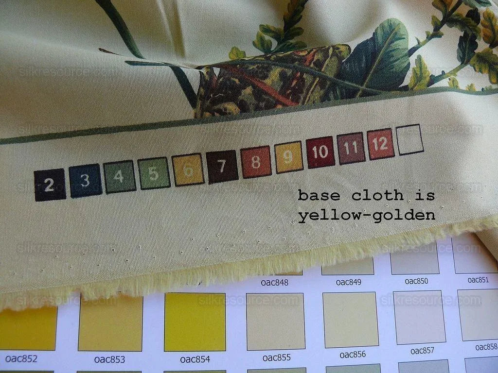 0.75y Scalamandre Felce Cotton Fern *yellow* Turtle Dragonfly Frog Newt MSRP USD 276/Y