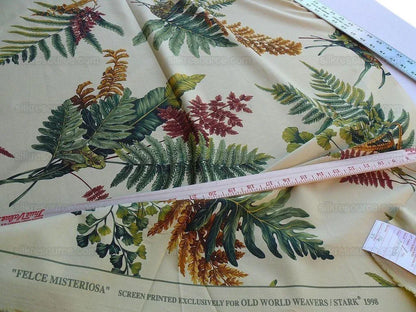 1y Scalamandre Felce Cotton Fern *yellow* Turtle Dragonfly Frog Newt MSRP USD 276/Y