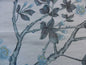 By Yd Scalamandre Knollwood Flower Tree Cherry Blossom Chinoiserie Blue Pewter Silk Print MSRP USD 320/Y