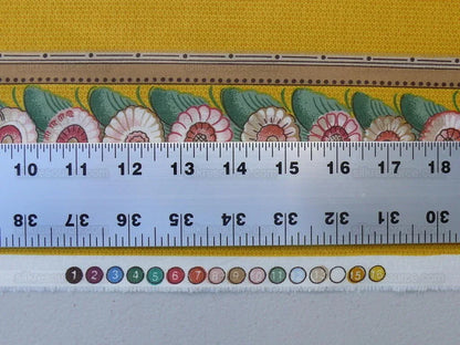 By Yard Scalamandre Bouquet Chinois Grey Watkins Marigold Chinois Yellow Gold Green Flower Stripe MSRP USD 200/Y