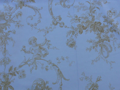 Bty Scalamandre Charlecote Gold White Toile De Jouy Angels UK Country MSRP 128/Y