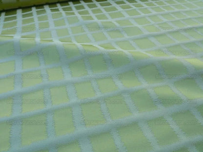 By Yard Scalamandre Fonthill Palladium Lampas Celerie Pale Green Yellow Gold Mid Century MSRP USD 196/Y