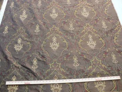 **On hold By Yd Scalamandre Dhara Black Gold Silk Damask Embroidery MSRP USD 200/y