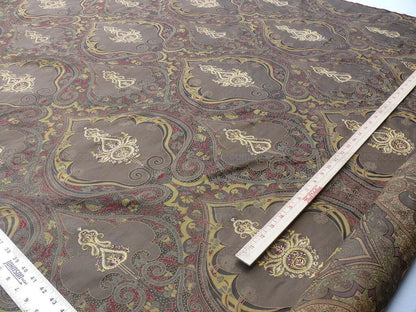 **On hold By Yd Scalamandre Dhara Black Gold Silk Damask Embroidery MSRP USD 200/y