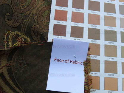 **On hold By Yd Scalamandre Dhara Black Gold Silk Damask Embroidery MSRP USD 200/y