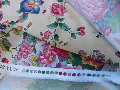 Bty Scalamandre  La Neuveville Print Fruit Flower Melon Grape Harvest Pale Peach MSRP 112/Y