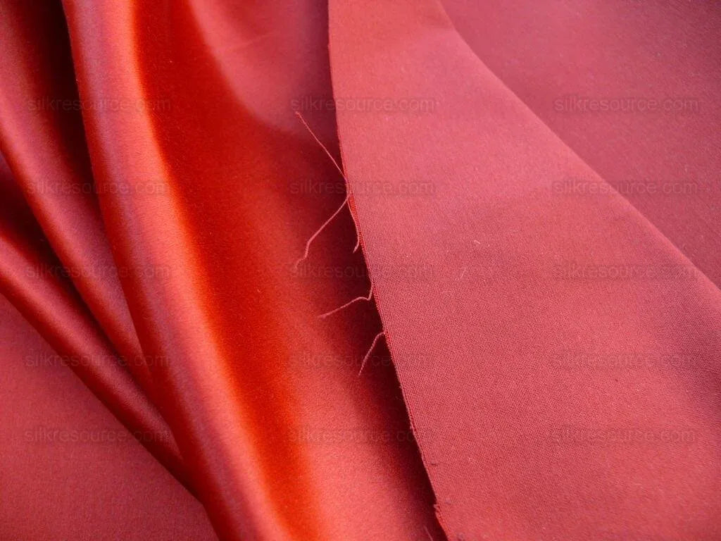 Bty Scalamandre Silk Satin Tango Red Zesty Bright Red Liquid Lux