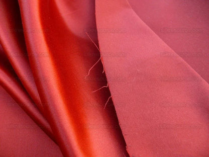 Bty Scalamandre Silk Satin Tango Red Zesty Bright Red Liquid Lux