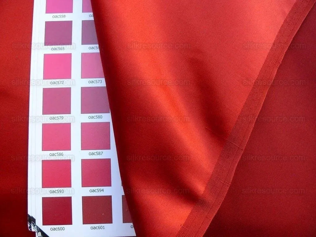 Bty Scalamandre Silk Satin Tango Red Zesty Bright Red Liquid Lux