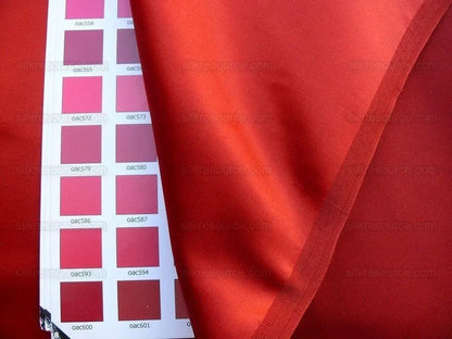 Bty Scalamandre Silk Satin Tango Red Zesty Bright Red Liquid Lux