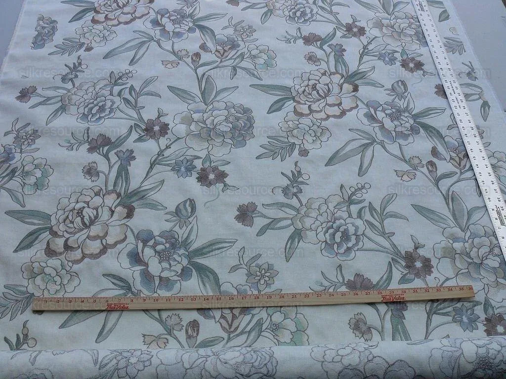 5yd Scalamandre Embroidery Peony Salena "white Smoke"MSRP USD 108y