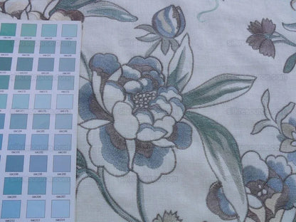 5yd Scalamandre Embroidery Peony Salena "white Smoke"MSRP USD 108y