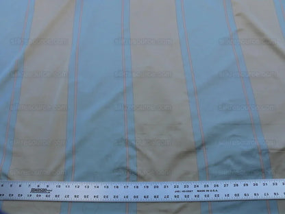 Bty Scalamandre Caribu Stripe Blue Rose Creme Silk MSRP USD 200/Y