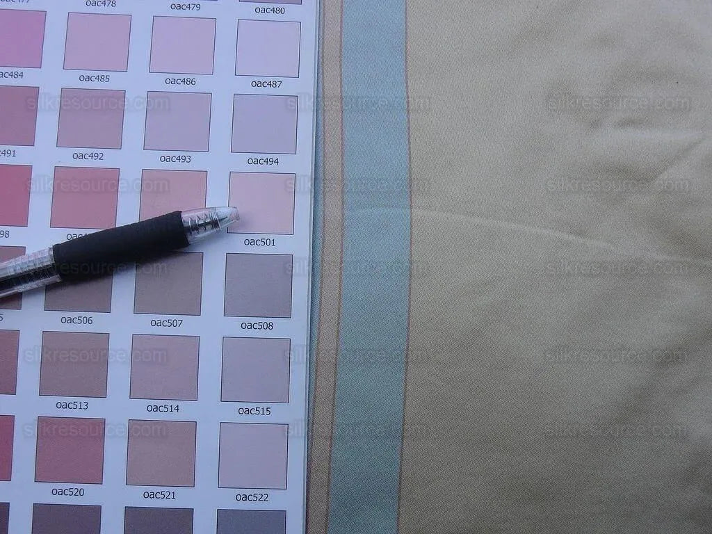 Bty Scalamandre Caribu Stripe Blue Rose Creme Silk MSRP USD 200/Y