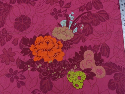 6.5y Scalamandre Le Eden Fuchsia Peony Chinoiserie MSRP USD 284/Y