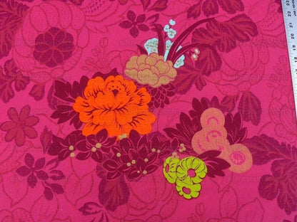 6.5y Scalamandre Le Eden Fuchsia Peony Chinoiserie MSRP USD 284/Y