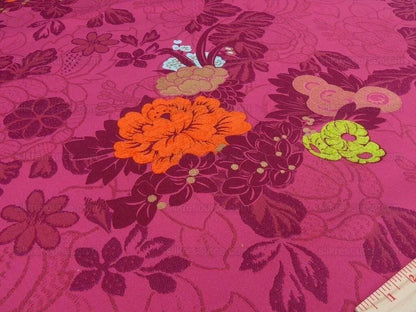 6.5y Scalamandre Le Eden Fuchsia Peony Chinoiserie MSRP USD 284/Y