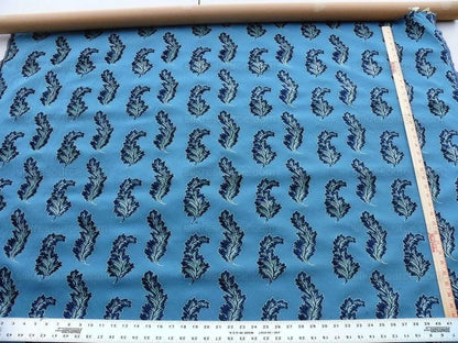 by yard  Scalamandre Acanthus Blues Silky Velvet Foliage MSRP USD 1520/y