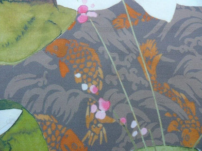 By Yd Scalamandre Fonthills Nenuphar Waterlili Lotus Pond Koi Fish Water Garden MSRP USD196/y