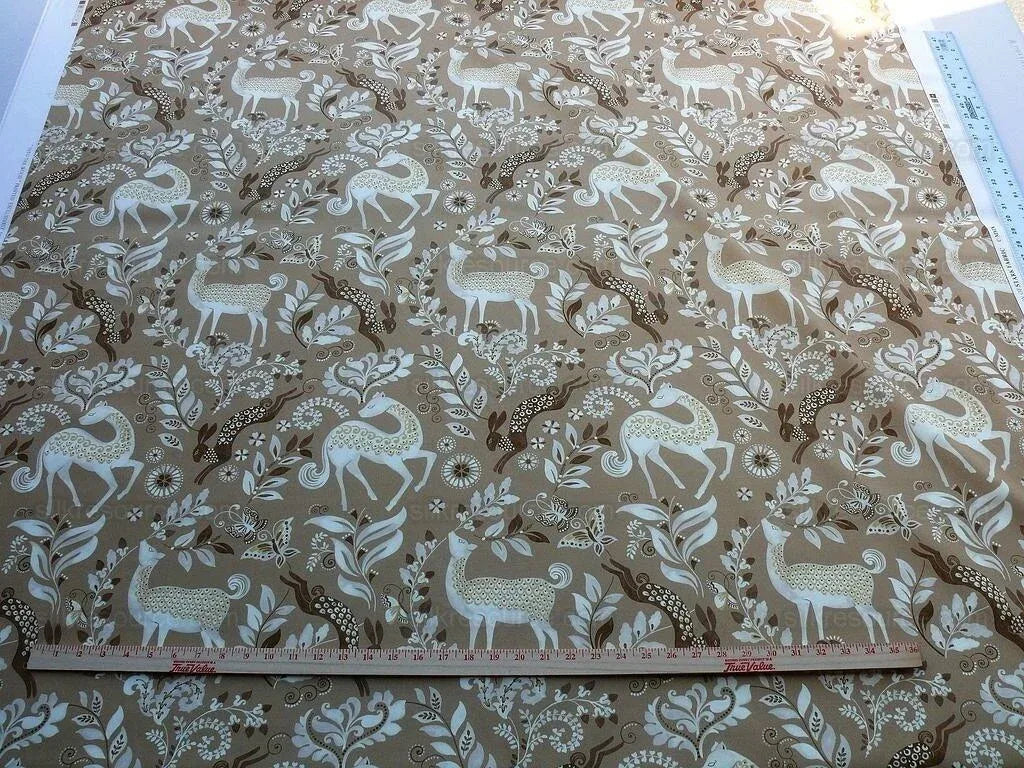 By yard Scalamandre Into The Woods Birch Deer Rabbit Hare Horse MSRP USD 204/Y