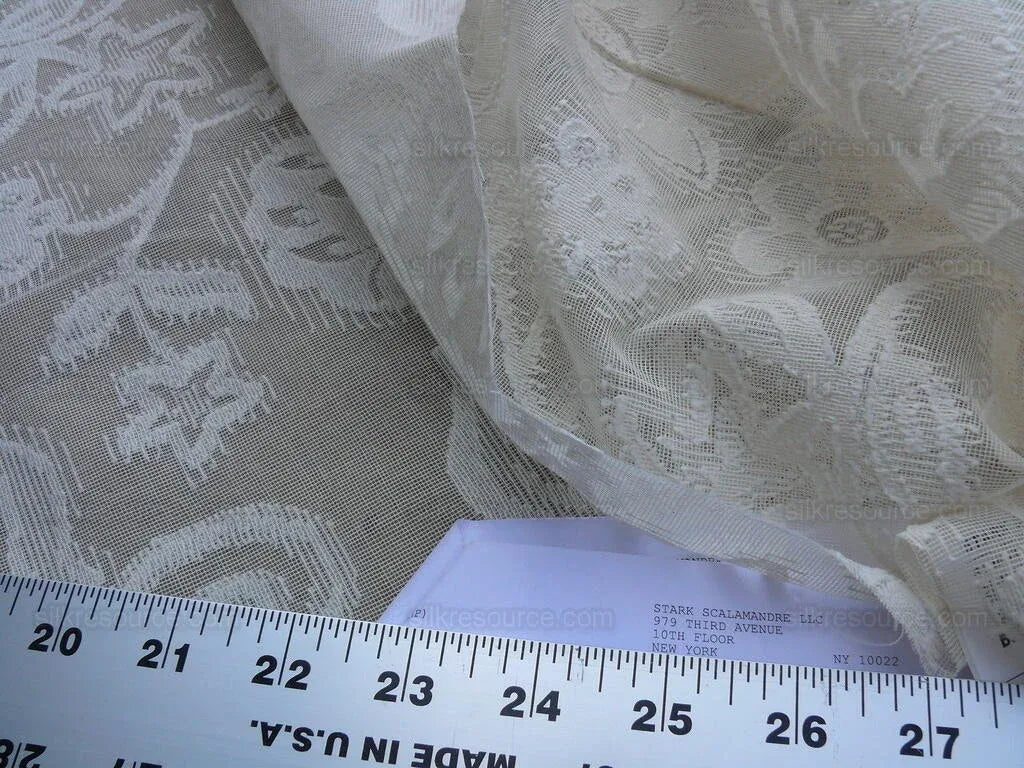 1.75y Scalamandre Uffizi Sheer-lace Scotland 69"wide MSRP USD 212/Y