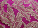 Scalamandre Havana Tropical Banana Cremisi Red Hot Pink Gold Yellow Silk Lampas MSRP USD 412/Y