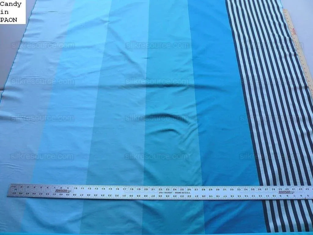 4y Scalamandre Lelievre Paris-paon Blue Silk Satin MSRP USD 1360/y