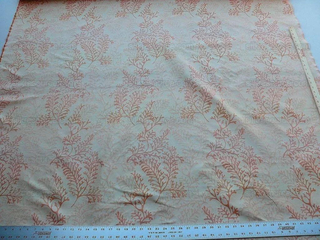 By yard Scalamandre Corail Grey Watkins Tahitian Sunset Orange Peach Coral Pink Cream MSRP USD 136/y