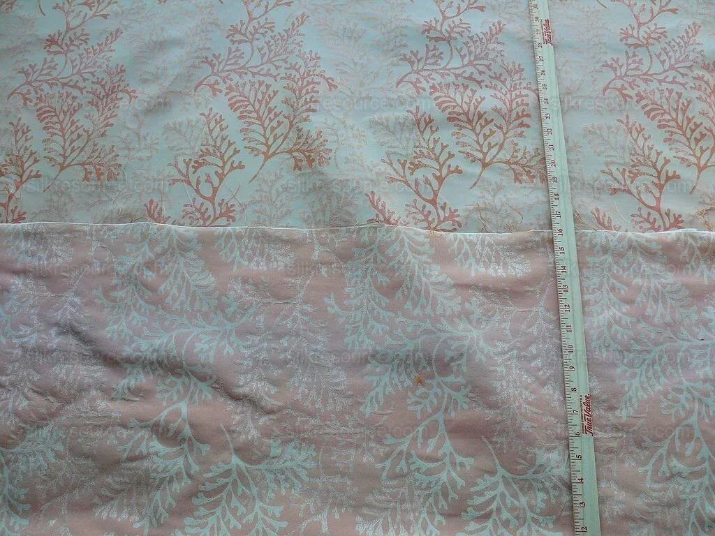 By yard Scalamandre Corail Grey Watkins Tahitian Sunset Orange Peach Coral Pink Cream MSRP USD 136/y
