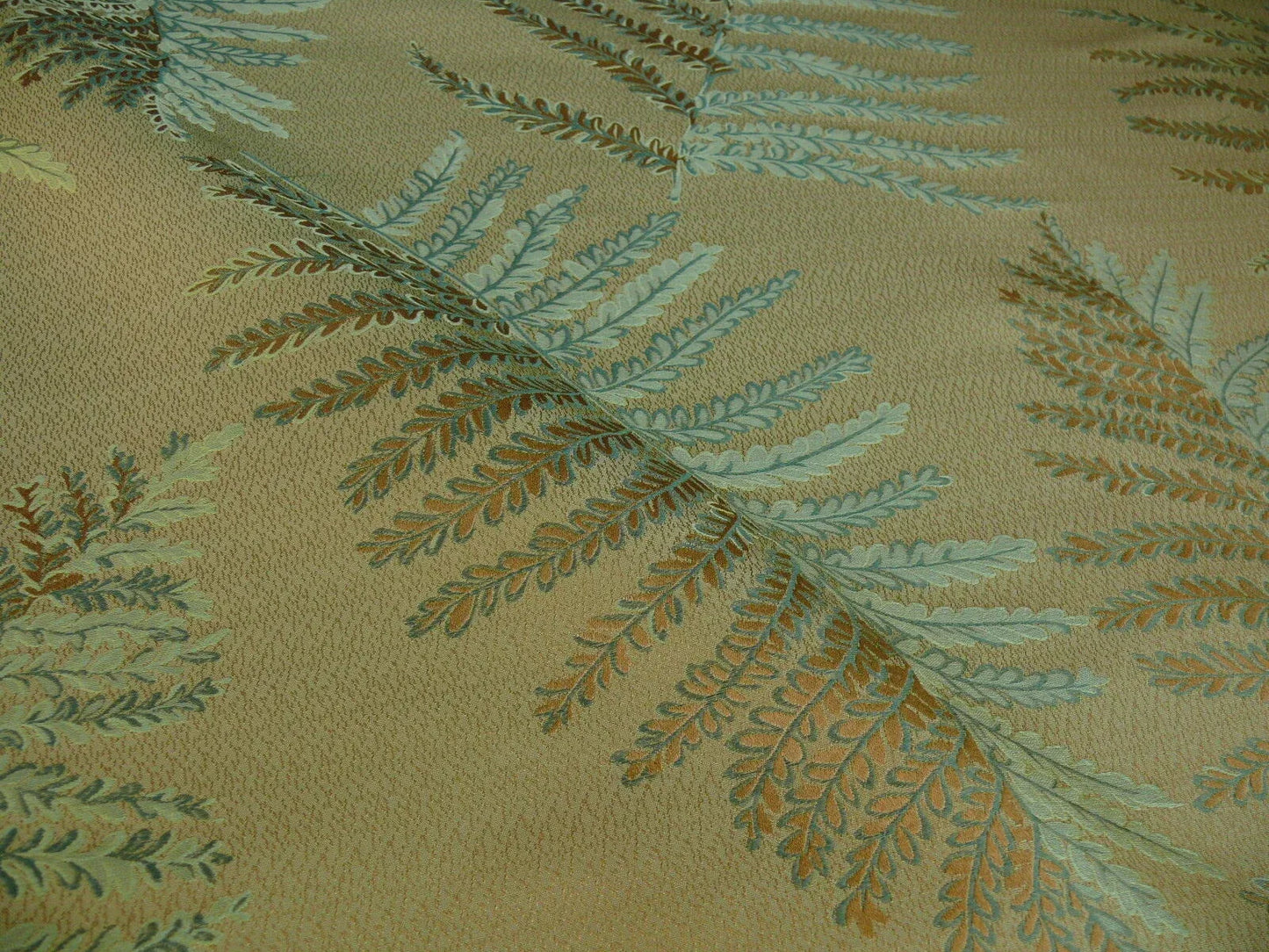 BTY SCALAMANDRE WOODSIDE FERN ALPINE GOLD GREEN COPPER MSRP320/Y