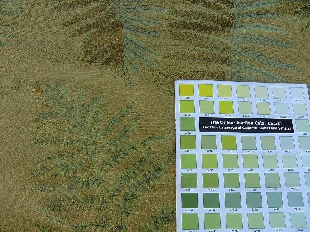 Bty Scalamandre Woodside Fern Alpine Gold Green Copper MSRP USD 480/Y