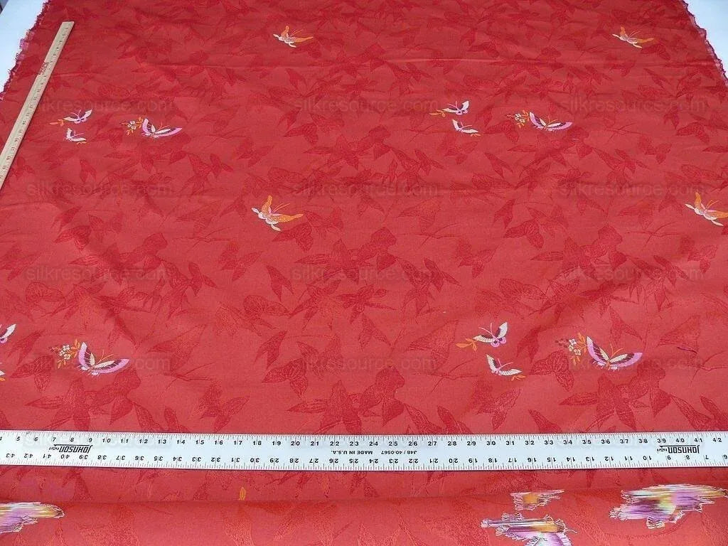 Scalamandre Papilio Coquelicot Butterfly Fil Coup MSRP USD 220/Y