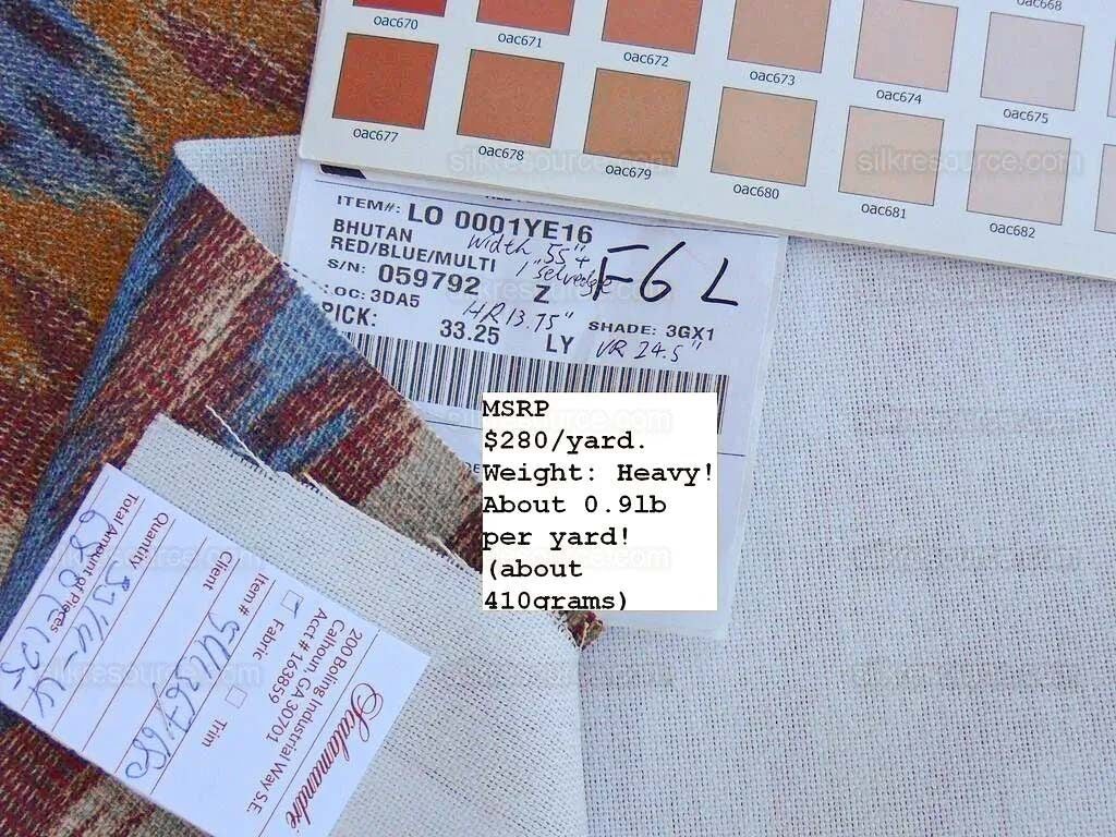 Scalamandre Bhutan Ikat Suzani Red/blue/multi Heavy Cotton MSRP USD 280/Y