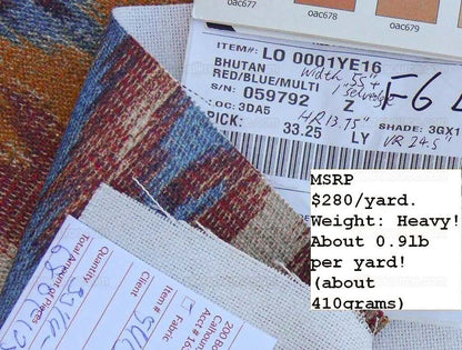 Scalamandre Bhutan Ikat Suzani Red/blue/multi Heavy Cotton MSRP USD 280/Y