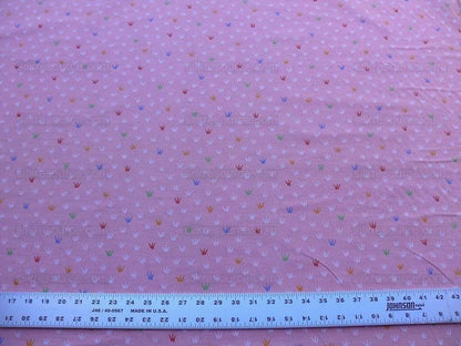 Scalamandre Neptune Multi On Pink Linen Hand Print from France Music Grass Seagull Pop Art Red Green Blue MSRP USD285/y