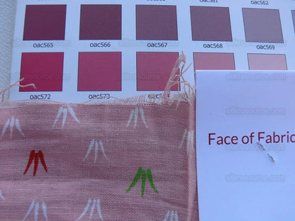 Scalamandre Neptune Multi On Pink Linen Hand Print from France Music Grass Seagull Pop Art Red Green Blue MSRP USD285/y