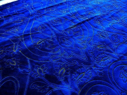 12y Scalamandre Velvet Les Jarquards Blue Medallion MSRP USD 400/Y