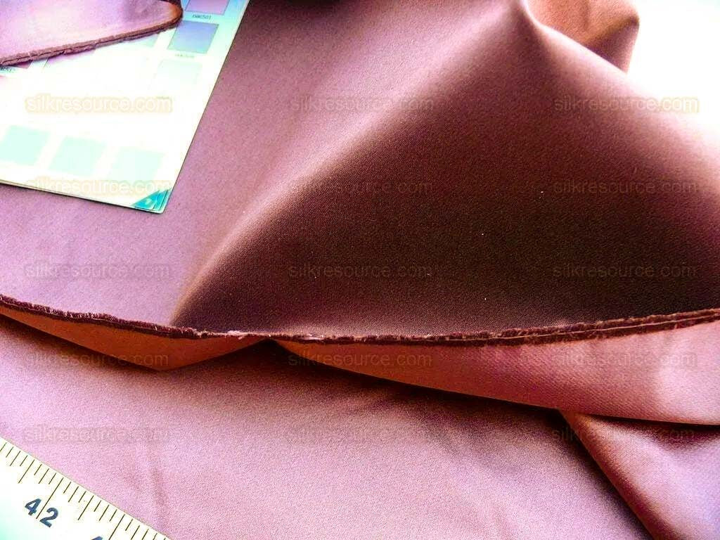 By Yard Scalamandre Academy Silk Satin "raisin" Red-bronze Frost Silvery MSRP USD 436Y