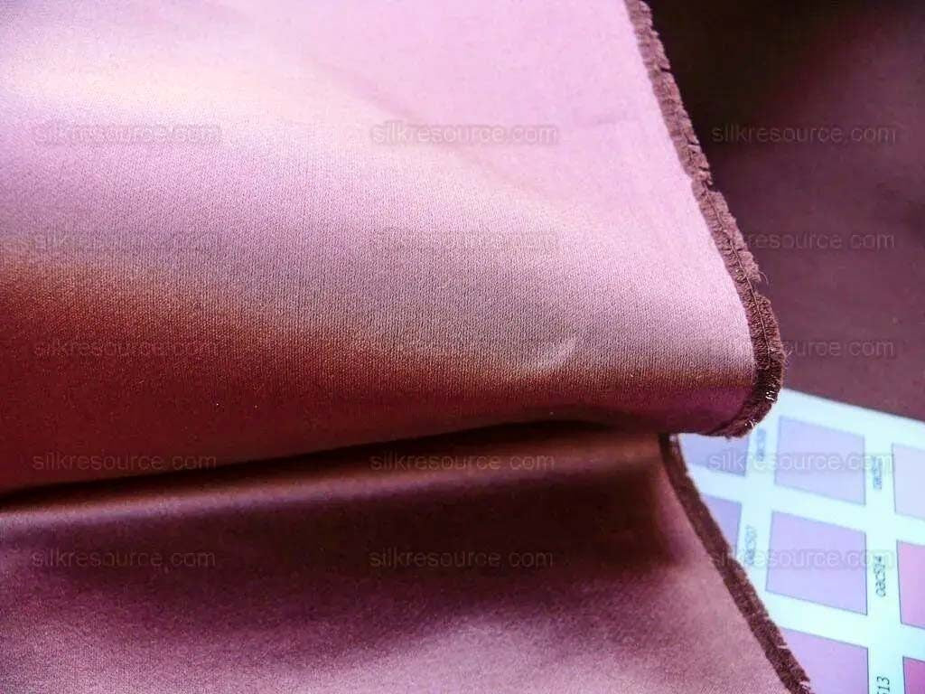 By Yard Scalamandre Academy Silk Satin "raisin" Red-bronze Frost Silvery MSRP USD 436Y