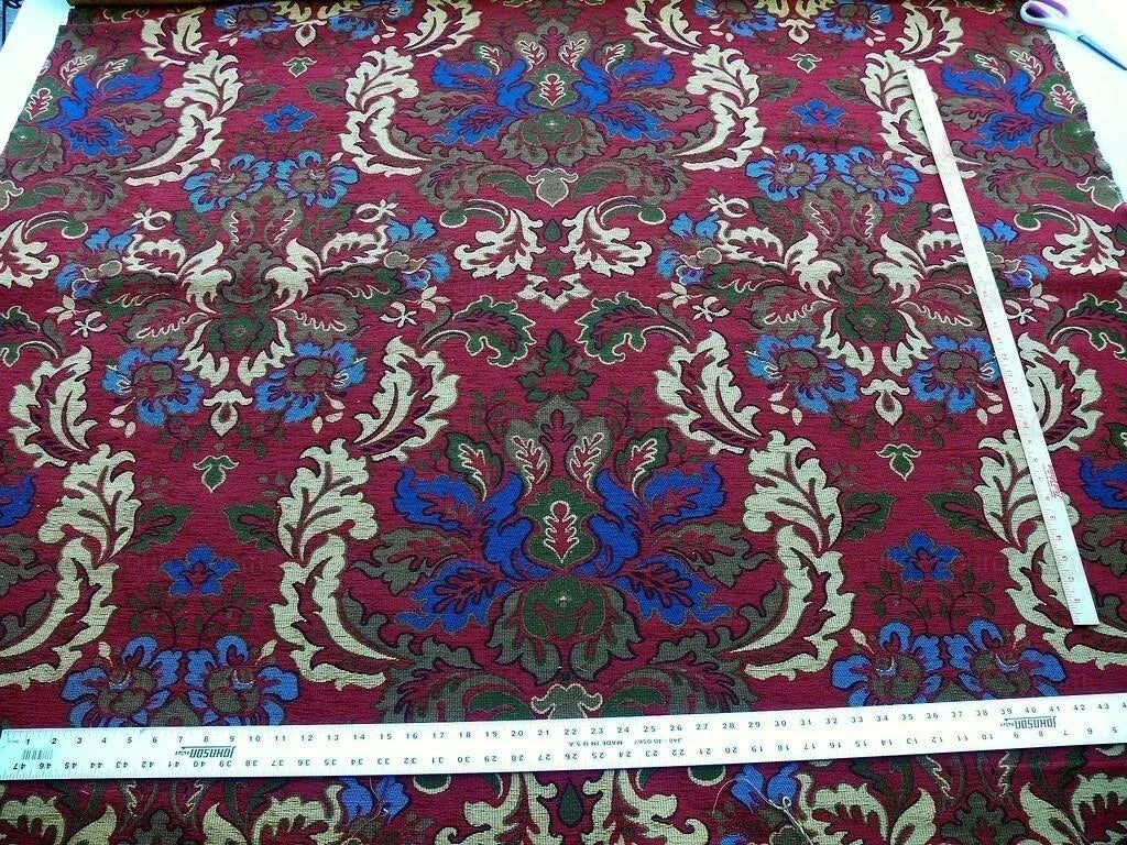 3.75y Scalamandre Novaro Tapestry Wool Multi Red Thick MSRP USD 596Y
