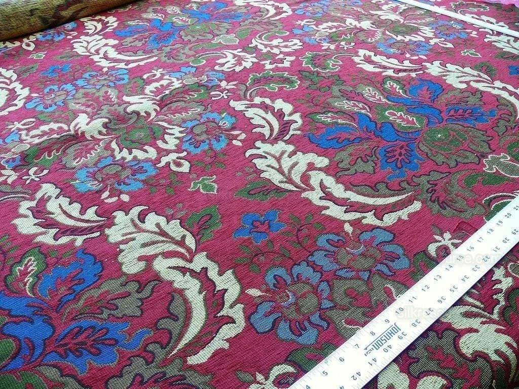 3.75y Scalamandre Novaro Tapestry Wool Multi Red Thick MSRP USD 596Y