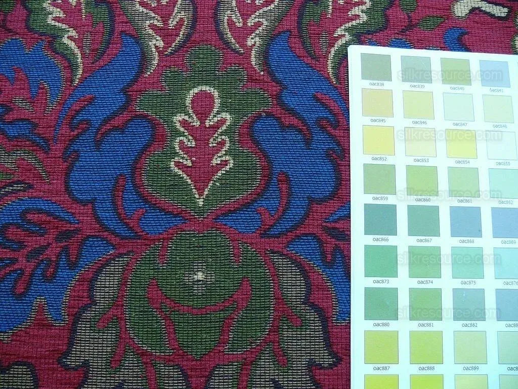 3.75y Scalamandre Novaro Tapestry Wool Multi Red Thick MSRP USD 596Y