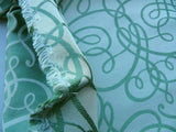 5.1Y SCALAMANDRE FLOURISH SCROLL "JADE" SILK JARQUARD MSRP$292/Y