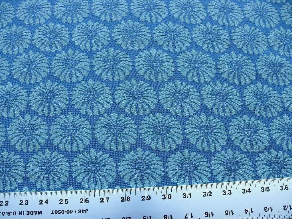 Bty Scalamandre Castletown Jaquard  True "blue" Daisy MSRP USD 218Y