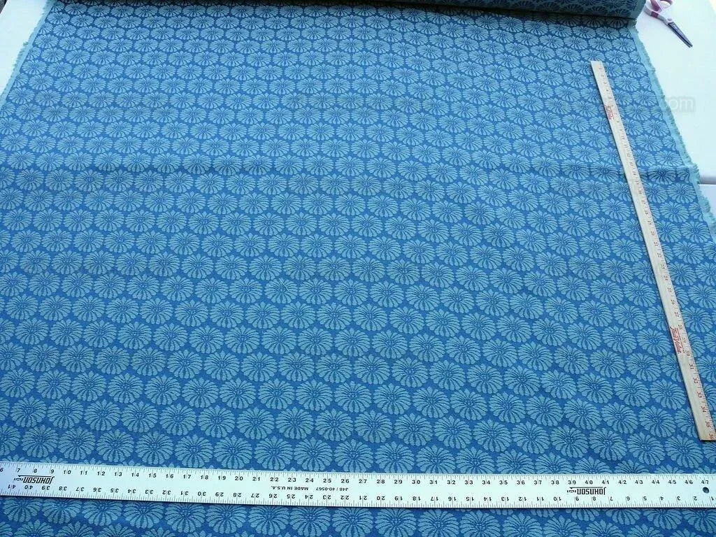 Bty Scalamandre Castletown Jaquard  True "blue" Daisy MSRP USD 218Y