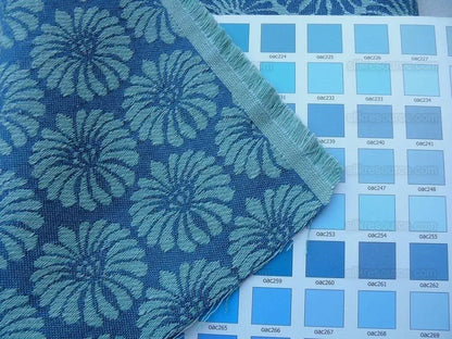 Bty Scalamandre Castletown Jaquard  True "blue" Daisy MSRP USD 218Y