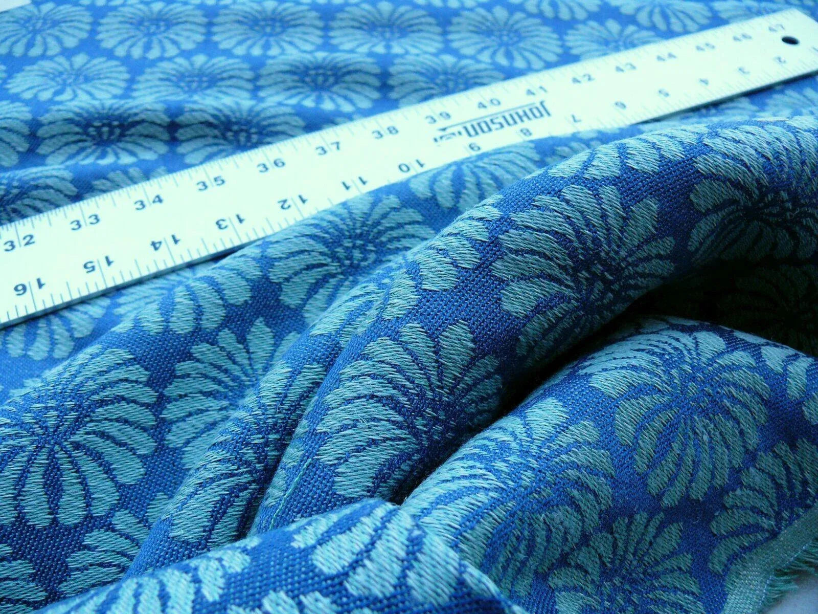 BTY SCALAMANDRE CASTLETOWN JAQUARD  TRUE "BLUE" DAISY MSRP$218Y