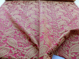 Scalamandre Angelique Paisley Silk Damask red Gold MSRP USD298/y
