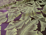 Scalamandre Havana Tropical Banana Leaves Foliage Malvarosa Purple Red Plum Gold Yellow Tropical MSRP USD 412/Y