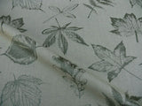 Scalamandre Pressed Leaves Olive Green Reversible  Wool Satin Damask Maple Elm Oak Foliage - By The Yard - MSRP USD 376/y
